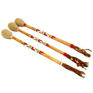 Rahmentrommel-Schlegel, Indian-weiß mit rotem Faden kaufen München, Rahmentrommel-Klöppel kaufen Erding, Rahmentrommelschlägel kaufen Bayern, buy drum stick for shamanic frame drum - indian style, Trommelschlegel Indian-weiß für schamanisches Arbeiten