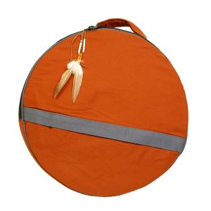 Rahmentrommel-Rucksack CP orange - NL, 49 cm kaufen München, Rucksack für schamanische Trommel kaufen BRD, Rahmentrommel-Rucksack kaufen Bayern, buy rucksack for 18,5