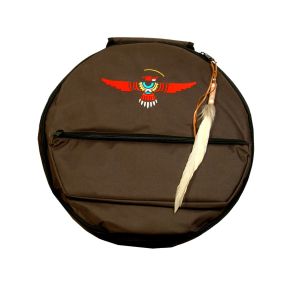 Rahmentrommel-Rucksack Deluxe braun roter Adler, 59 cm kaufen München, Rahmentrommel-Tasche kaufen, buy backpack  for 22,5