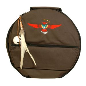 Rahmentrommel-Rucksack Deluxe braun, roter Adler - 54 cm kaufen München, Rahmentrommel-Tasche kaufen Bayern, buy backpack eagle for 21