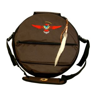 Rahmentrommel-Tasche Deluxe Adler braun, 64 cm kaufen München, Schamanentrommel-Tasche kaufen BRD, Rahmentrommel-Tasche kaufen Bayern,  buy drum case for 24,5