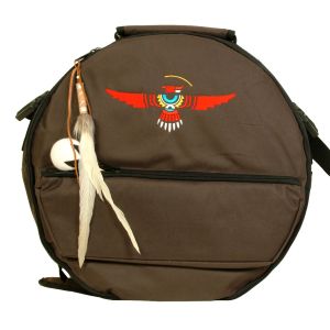 Rahmentrommel-Tasche Deluxe Adler braun, 64 cm kaufen München, Schamanentrommel-Tasche kaufen BRD, Rahmentrommel-Tasche kaufen Bayern,  buy drum case for 24,5