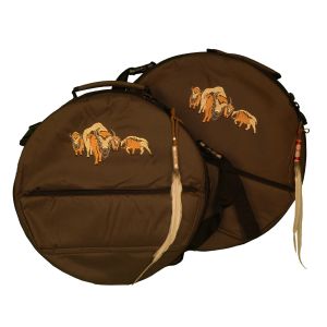 Rahmentrommel-Tasche Deluxe braun Bison, 59 cm kaufen München, Indianer-Trommel-Tasche kaufen Erding, Rahmentrommeltasche kaufen Bayern, Schamanentrommel-Tasche, buy drum case for 22,5