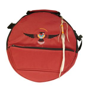 Rahmentrommel-Tasche Deluxe Adler rot, 59 cm kaufen München, Indianer-Trommel-Tasche kaufen BRD, Rahmentrommel-Tasche kaufen Bayern, Schamanentrommel-Tasche kaufen BRD, buy drum case for 22,5