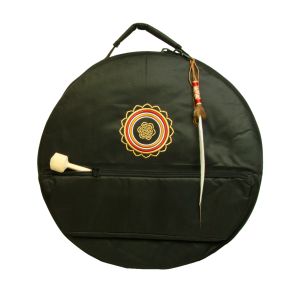 Rahmentrommel-Tasche Deluxe schwarz, Mandala - 49 cm kaufen München, buy frame-drum case for 18.5