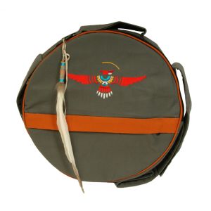 Rahmentrommel-Tasche CP Adler rauchgrau, 44 cm kaufen München, Rahmentrommeltasche kaufen Bayern, Indianer-Trommel-Tasche kaufen, buy 16,5