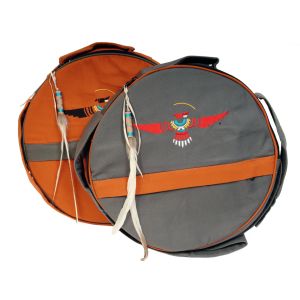 Rahmentrommel-Tasche CP rauchgrau Adler, 54 cm kaufen München, Rahmentrommeltasche kaufen Erding, Schamanen-Trommeltasche Bayern kaufen, buy drum case for 20,5