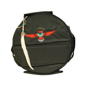 Rahmentrommel-Tasche Deluxe schwarz Adler, 54 cm kaufen München, Rahmentrommeltasche kaufen BRD, Schamanentrommel-Tasche kaufen Bayern, buy drum case for 20,5
