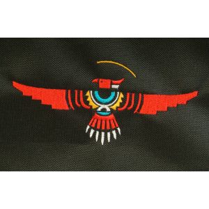 Rahmentrommel-Tasche Deluxe schwarz Adler, 44 cm kaufen München, Indianer-Trommel-Tasche kaufen Erding, buy drum case for 16,5