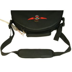 Rahmentrommel-Tasche Deluxe Adler schwarz, 59 cm kaufen München, Rahmen-Trommel-Tasche kaufen  Bayern, Schamanen-Trommel-Tasche kaufen BRD, buy drum case for 22,5