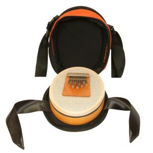 Set: Sansula Basic A-Moll 440 Hz mit Tasche CP orange, Mandala kaufen München, professionelles Sansula-Set kaufen München, Daumen-Klavier mit Tasche kaufen, buy Sansula with hard cover case, Set: Sansula Basic A-Moll 440 Hz mit Tasche CP orange kaufen