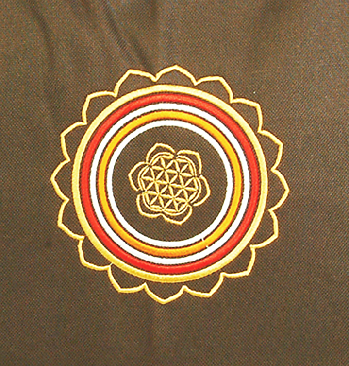 Goldenes Mandala auf braun